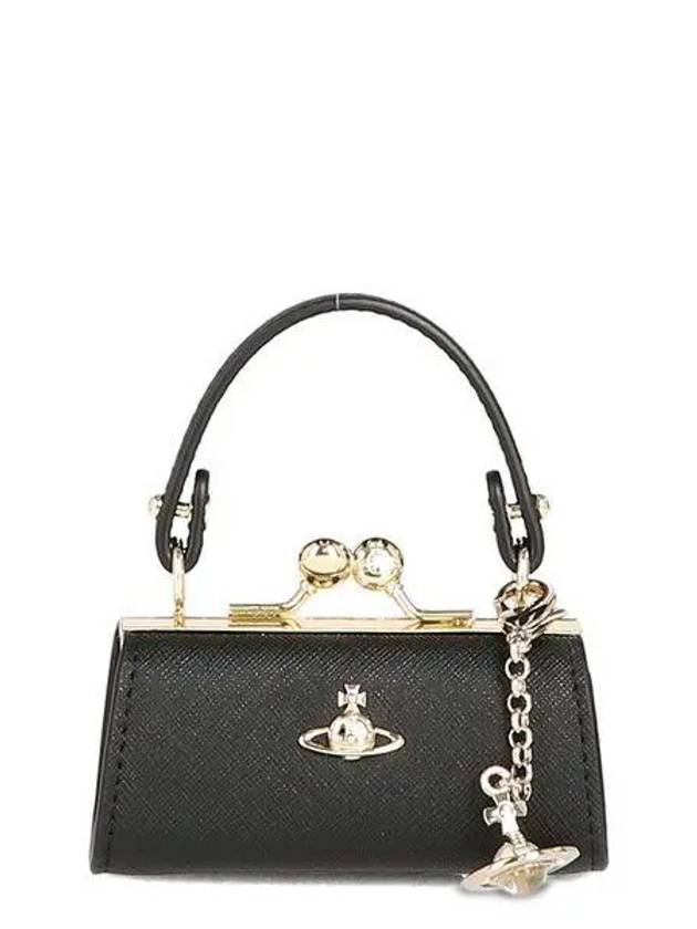 ORB logo stone bag 5202006D S000B N401 Saffiano micro tote 999380 - VIVIENNE WESTWOOD - BALAAN 1