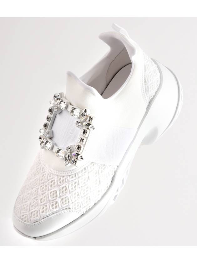 Viv Run Strass Buckle Low Top Sneakers White - ROGER VIVIER - BALAAN 2