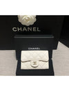 Classic Gold Hardware Logo Grained Shiny Calfskin Card Wallet White - CHANEL - BALAAN 2