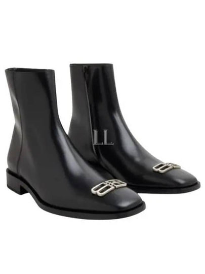 BB Icon Leather Ankle Boots Black - BALENCIAGA - BALAAN 2