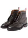 11th Anniversary Pebble Leather Wingtip Brogue Boots Black MFR016AP5210 - THOM BROWNE - BALAAN 3