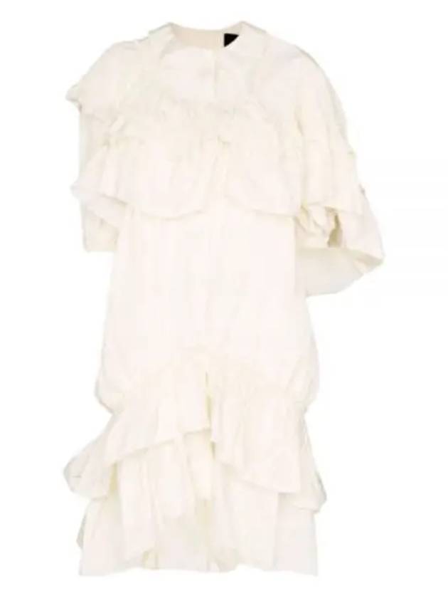 Simone Rocha Ruffle Collar One Piece Cream 50870469 - SIMONE ROCHA - BALAAN 1