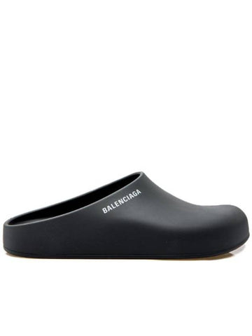 Logo Pool Closed Mule Black - BALENCIAGA - BALAAN 1