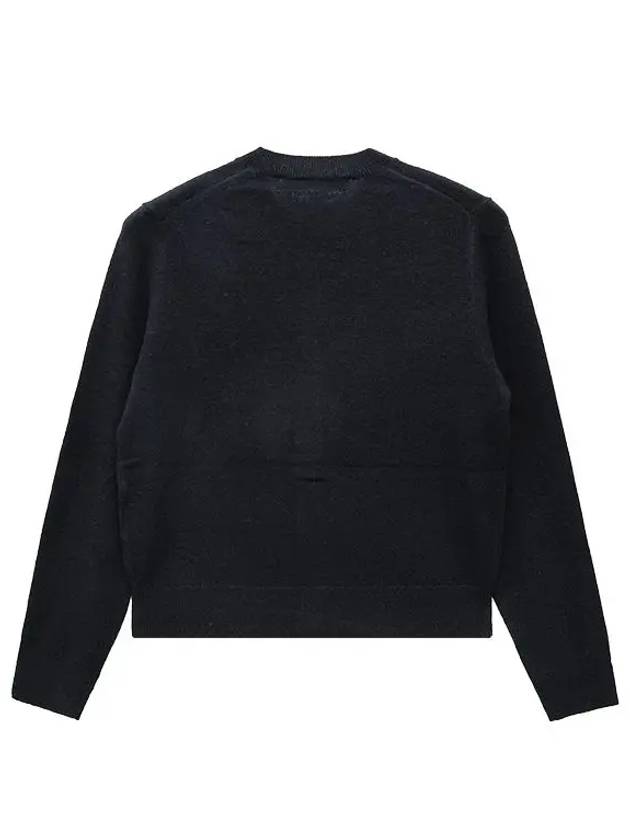 Face Patch Crop Cardigan Black - ACNE STUDIOS - BALAAN 7