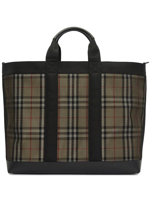 Men's Ormond Check Tote Bag Brown - BURBERRY - BALAAN 5