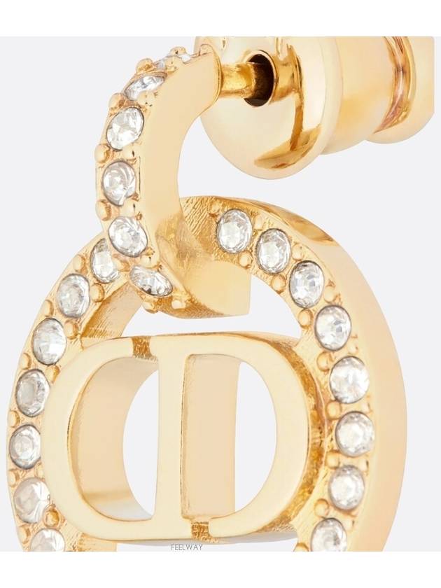 Petit CD Crystal Earrings Gold - DIOR - BALAAN 4