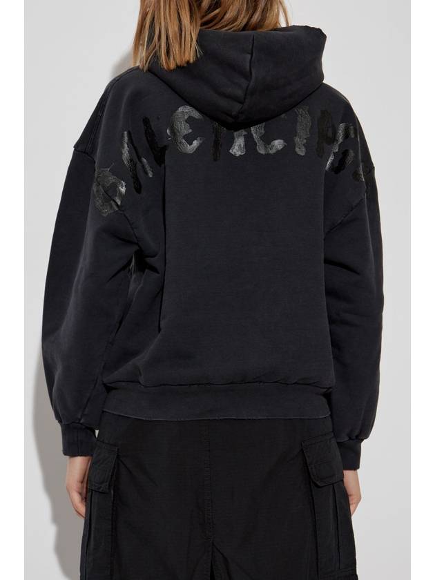 Balenciaga Sweatshirt With Logo, Women's, Black - BALENCIAGA - BALAAN 4