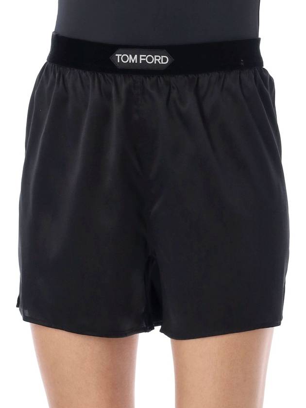 Stretch silk satin boxer shorts - TOM FORD - BALAAN 3