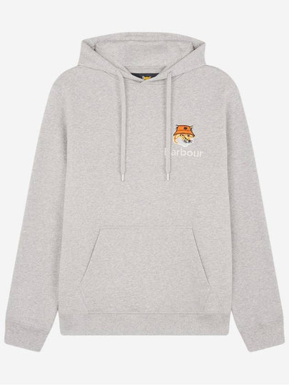 Fox Head Logo Hoodie Grey - BARBOUR - BALAAN 2