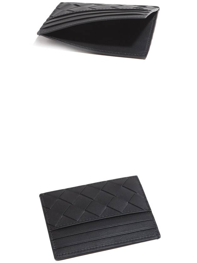 Intrecciato Leather Card Wallet Black - BOTTEGA VENETA - BALAAN 6