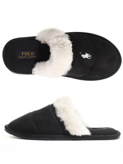 Kelcie Snuff Microsuede Mule Black - POLO RALPH LAUREN - BALAAN 2