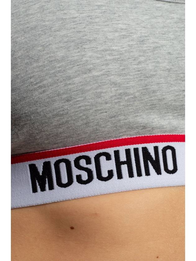 Moschino Cropped Top With Logo, Women's, Grey - MOSCHINO - BALAAN 5