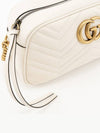 GG Marmont Matelasse Small Chain Shoulder Bag White - GUCCI - BALAAN 6