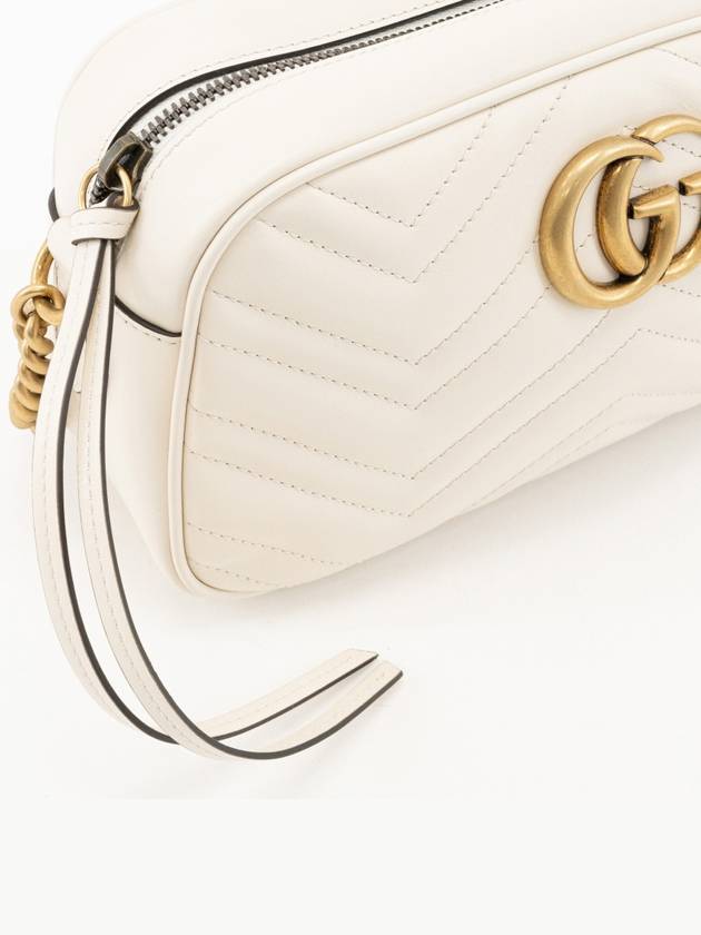 GG Marmont Matelasse Small Chain Shoulder Bag White - GUCCI - BALAAN 6