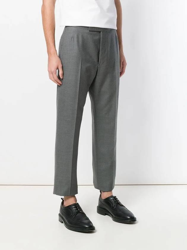 Super 120S Twill Classic Backstrap Trouser Pants Medium Grey - THOM BROWNE - BALAAN 3