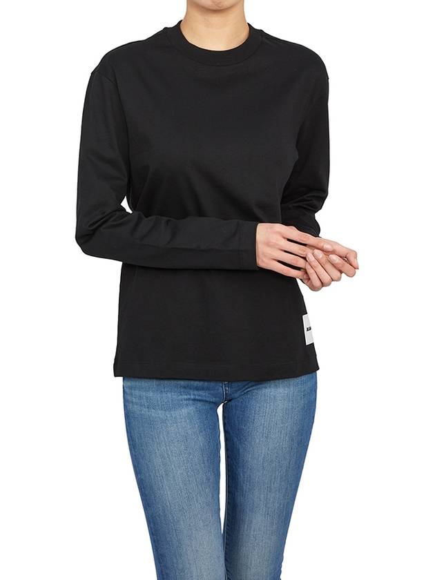 Women's Organic Cotton Long Sleeve T Shirt 3 Pack Black - JIL SANDER - BALAAN 8