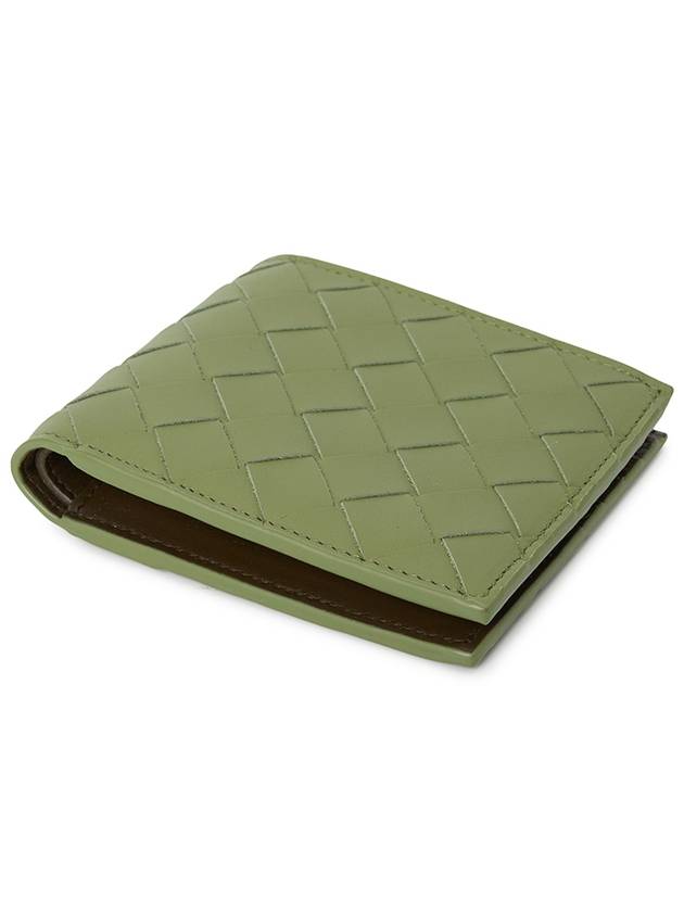 Intrecciato Bifold Half Wallet Light Khaki - BOTTEGA VENETA - BALAAN 4