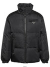 Medium-Length Re-Nylon Reversible Down Padded Jacket Black - PRADA - BALAAN 6