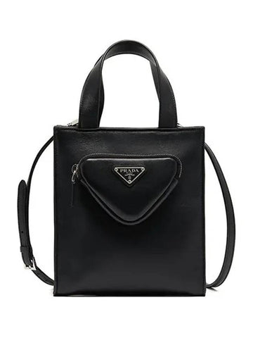 1BG418 2DX8 F0002 Triangle Logo Top Handle Tote Bag - PRADA - BALAAN 1