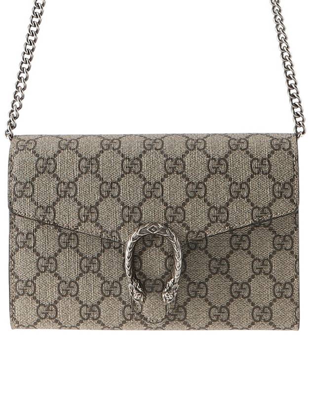 Dionysus GG Chain Shoulder Bag Beige Ebony - GUCCI - BALAAN 2