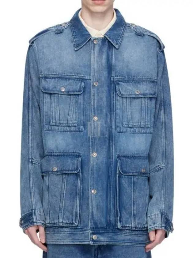 Taho Jumper Denim Jacket Light Blue - ISABEL MARANT - BALAAN 2