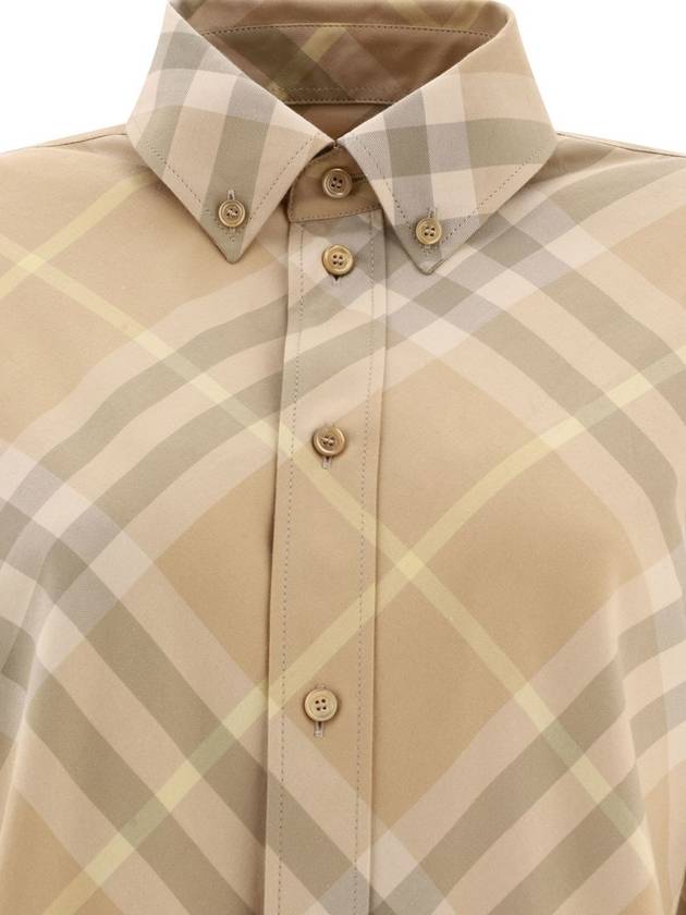 Vintage Check Cotton Long Sleeve Shirt Beige - BURBERRY - BALAAN 5