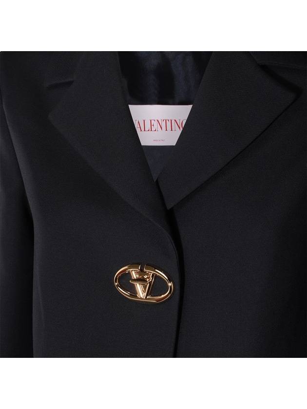 Valentino Garavani Navy Blue Wool Blazer - VALENTINO - BALAAN 3