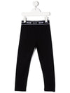 Kids Women Logo Band Leggings Black MS028809 110 - MSGM - BALAAN 3