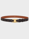 Monogram Triomphe Buckle Medium Leather Belt Tan - CELINE - BALAAN 2