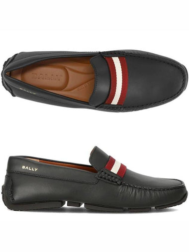 Pilot Leather Driving Shoes Black - BALLY - BALAAN 1