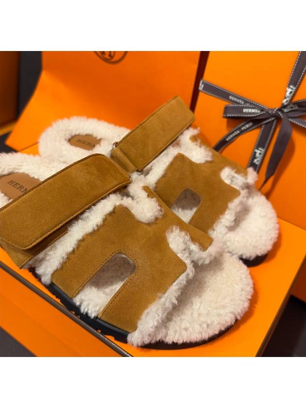 Men's Chypre Sandals Suede Goatskin Natural Ecru Men's - HERMES - BALAAN 3