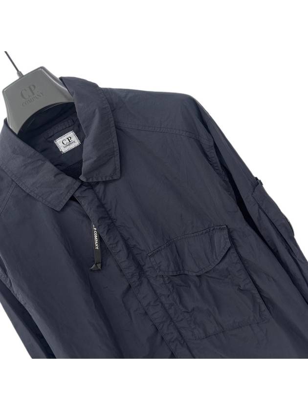 Men's Chrome R Over Shirt Zip Up Jacket Navy - CP COMPANY - BALAAN 3