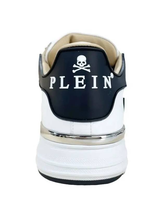 Logo Patch Leather Low Top Sneakers White - PHILIPP PLEIN - BALAAN 5