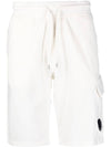 Lens Banding Cargo Shorts White - CP COMPANY - BALAAN 1