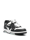 Out of Office Leather Low-Top Sneakers White Black - OFF WHITE - BALAAN 4