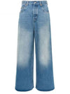 Organic Cotton Flared Jeans Blue - GUCCI - BALAAN 2