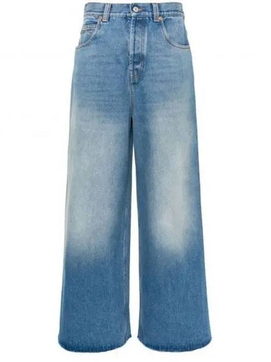 Organic Cotton Flared Jeans Blue - GUCCI - BALAAN 2