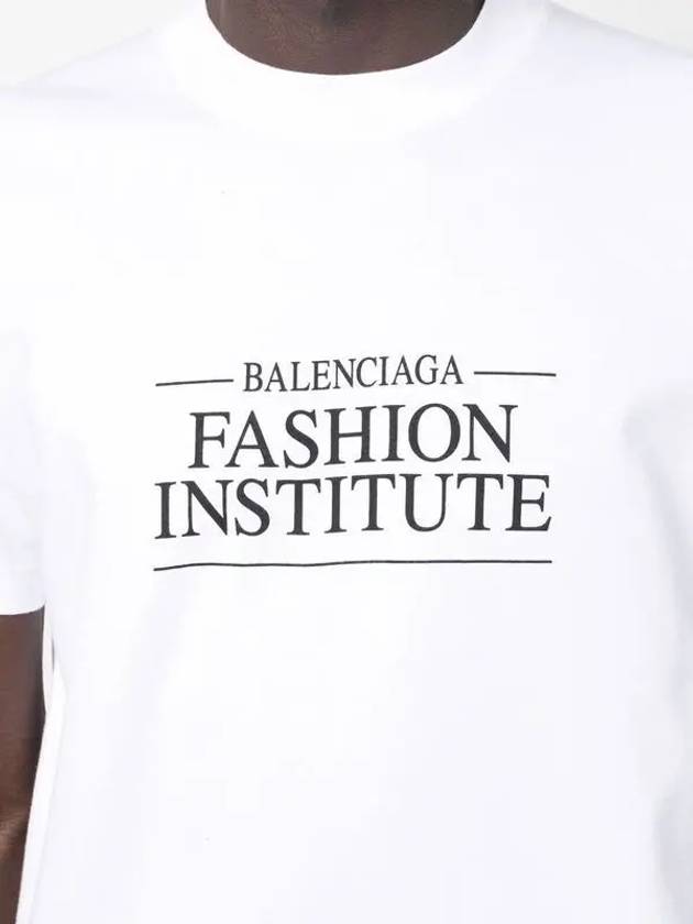 Fashion Institute Medium Fit Short Sleeve T-Shirt White - BALENCIAGA - BALAAN 3