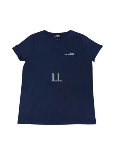 Women's Item Logo Short Sleeve T-Shirt Navy - A.P.C. - BALAAN 2