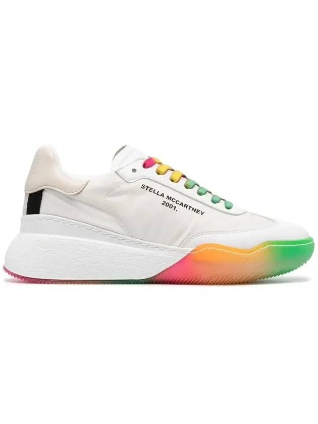 Loop Lace Up Rainbow Low Top Sneakers White - STELLA MCCARTNEY - BALAAN 1