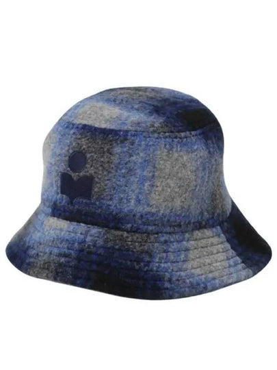 Haley Embroidered Logo Bucket Hat Blue - ISABEL MARANT - BALAAN 2