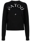 logo intarsia crew neck knit top black - PATOU - BALAAN 2