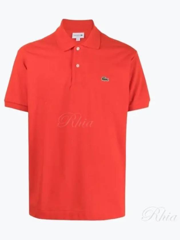 Men's Logo Classic Fit Cotton Short Sleeve Polo Shirt Red Orange - LACOSTE - BALAAN 2