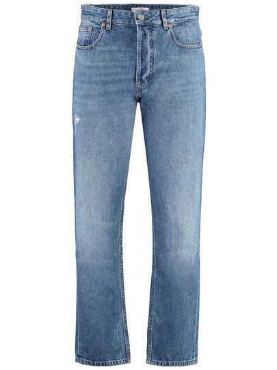 Cotton Back V Logo Signature Jeans Blue - VALENTINO - BALAAN 2