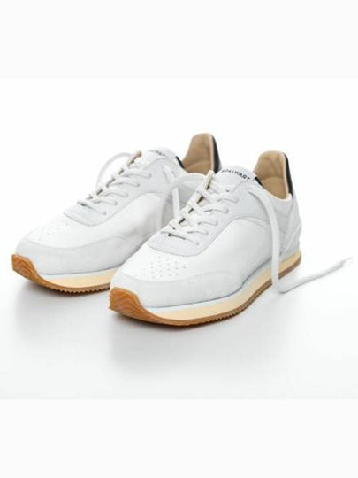 Men's Dash Nappa Suede Low Top Sneakers White - SPALWART - BALAAN 2