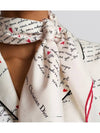 Dioramour 70 Square Scarf White Black Red Silk - DIOR - BALAAN 1