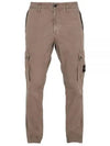 Wappen Patch Old Treatment Slim Fit Cargo Straight Pants Brown - STONE ISLAND - BALAAN 2