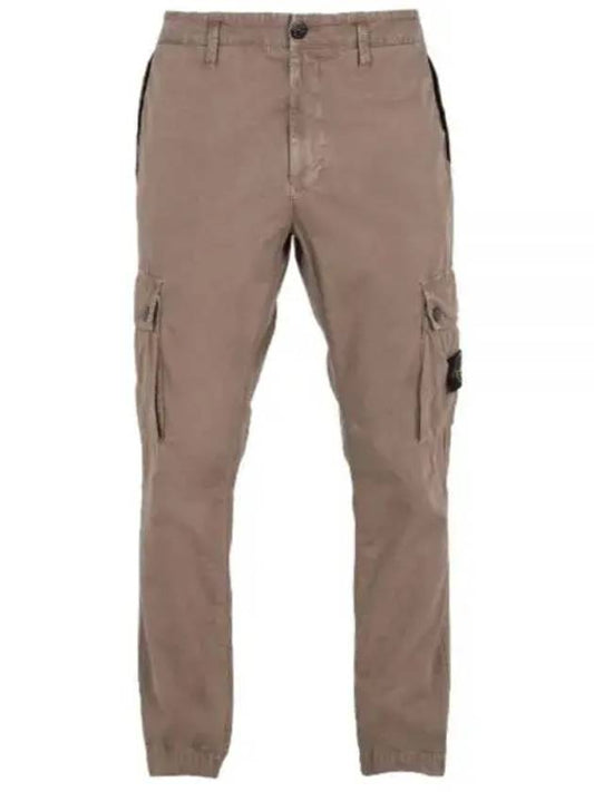 Wappen Patch Old Treatment Slim Fit Cargo Straight Pants Brown - STONE ISLAND - BALAAN 2