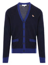 Baby Fox Patch Regular Cardigan Navy - MAISON KITSUNE - BALAAN 1