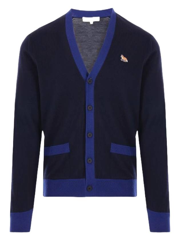 Baby Fox Patch Regular Cardigan Navy - MAISON KITSUNE - BALAAN 1